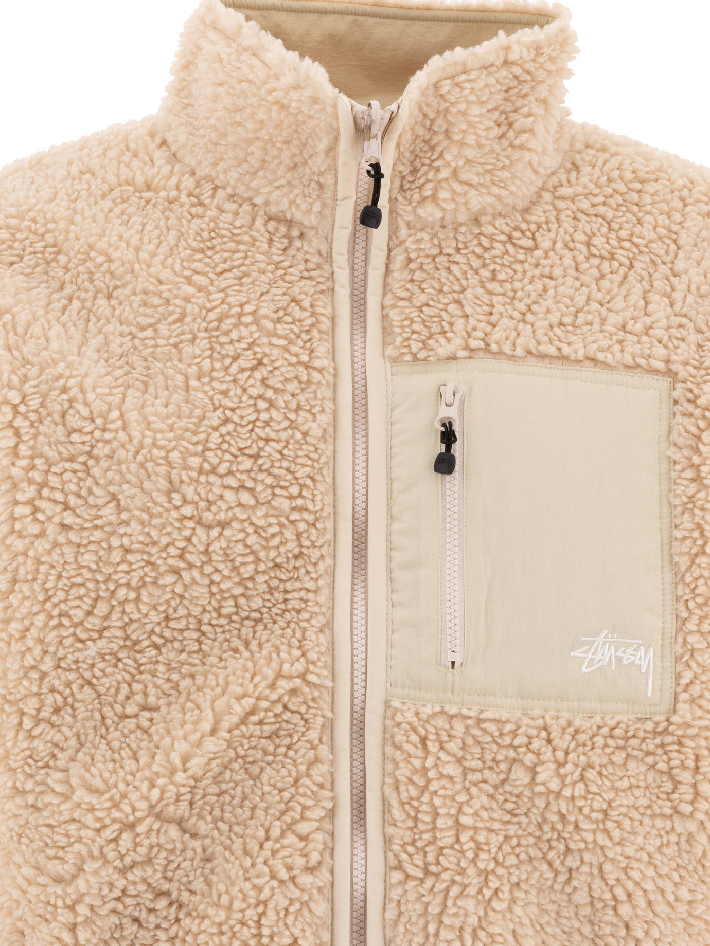 Stussy Beige Polyester Jacket In Nude