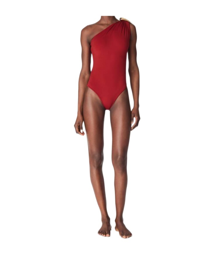 Bottega Veneta Gold-tone Hardware One-shoulder Swimsuit