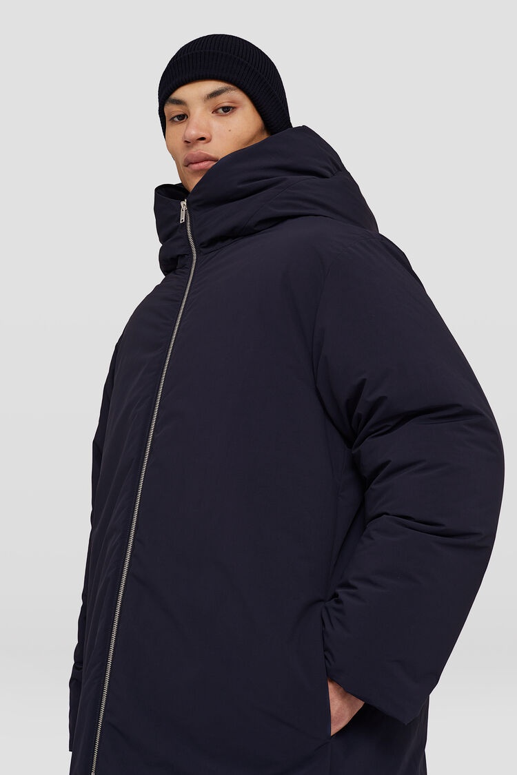 Jil Sander Zipper Long Style Down Jacket In Black