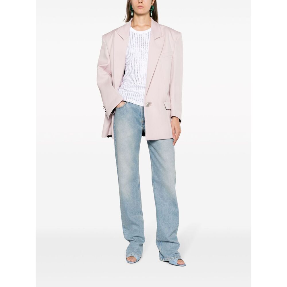 Attico Single-breasted Blazer In Pink