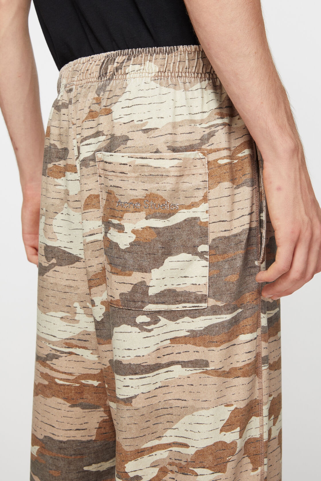 Acne Studios Printed Elastic Waist Sweatpants In Nude