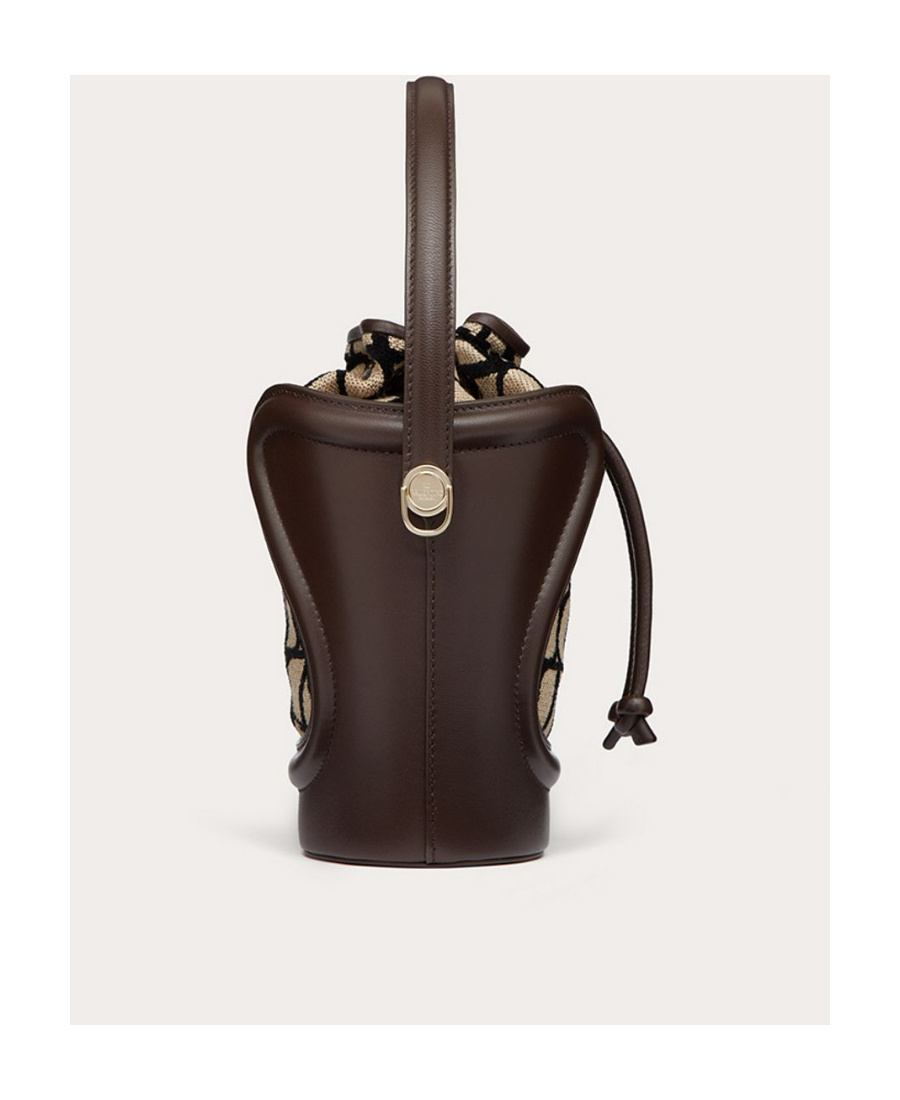 Valentino Le Cinquieme Toile Iconographe Bucket Bag In Black