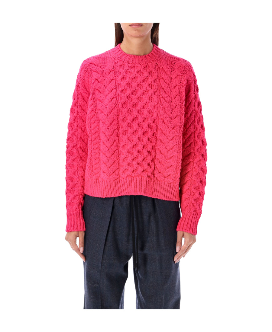 Isabel Marant Étoile Jake Fluorescent Pink Tricot Knit Sweater In Pink
