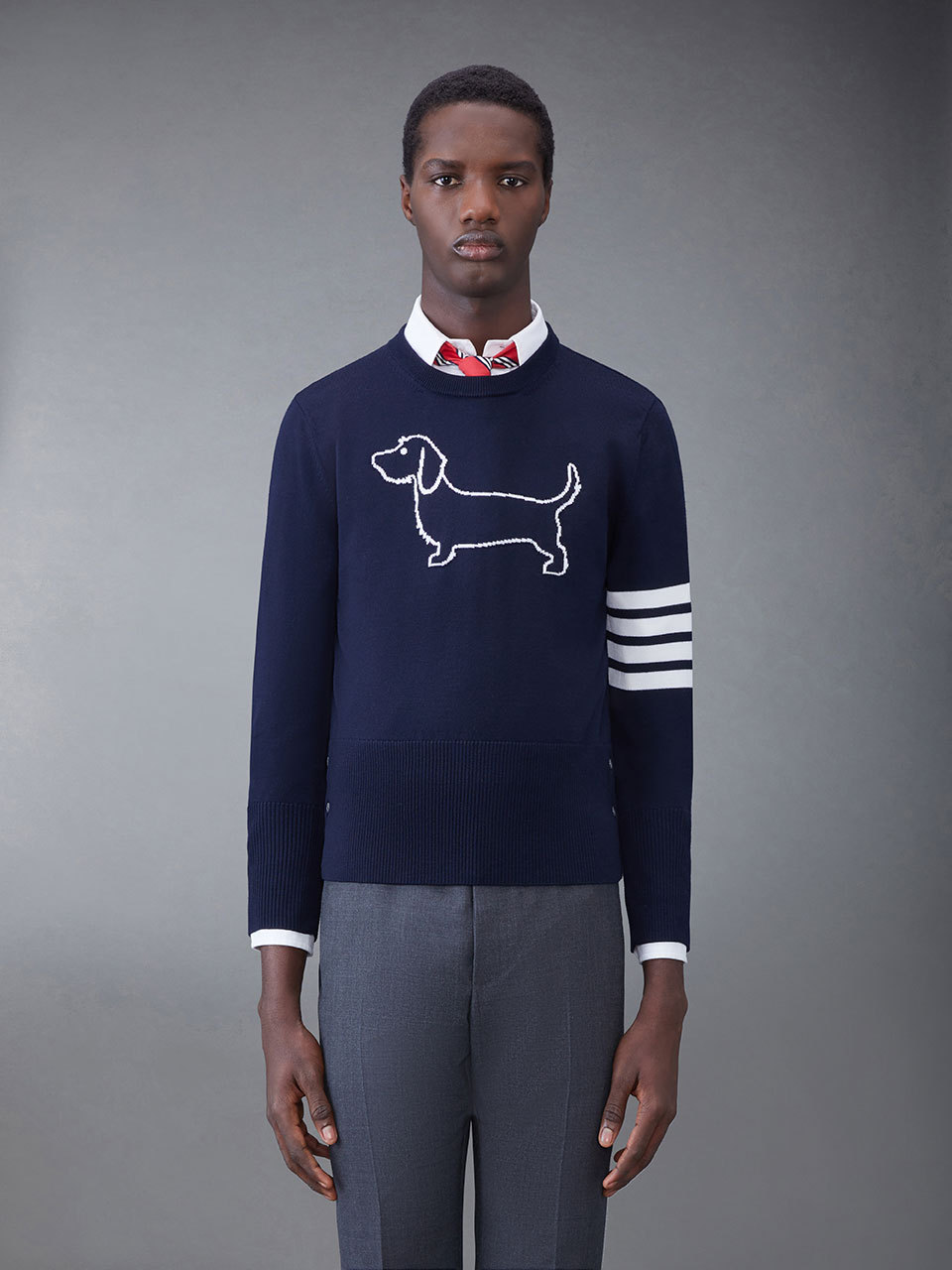 Thom Browne Jersey "hector" In Black