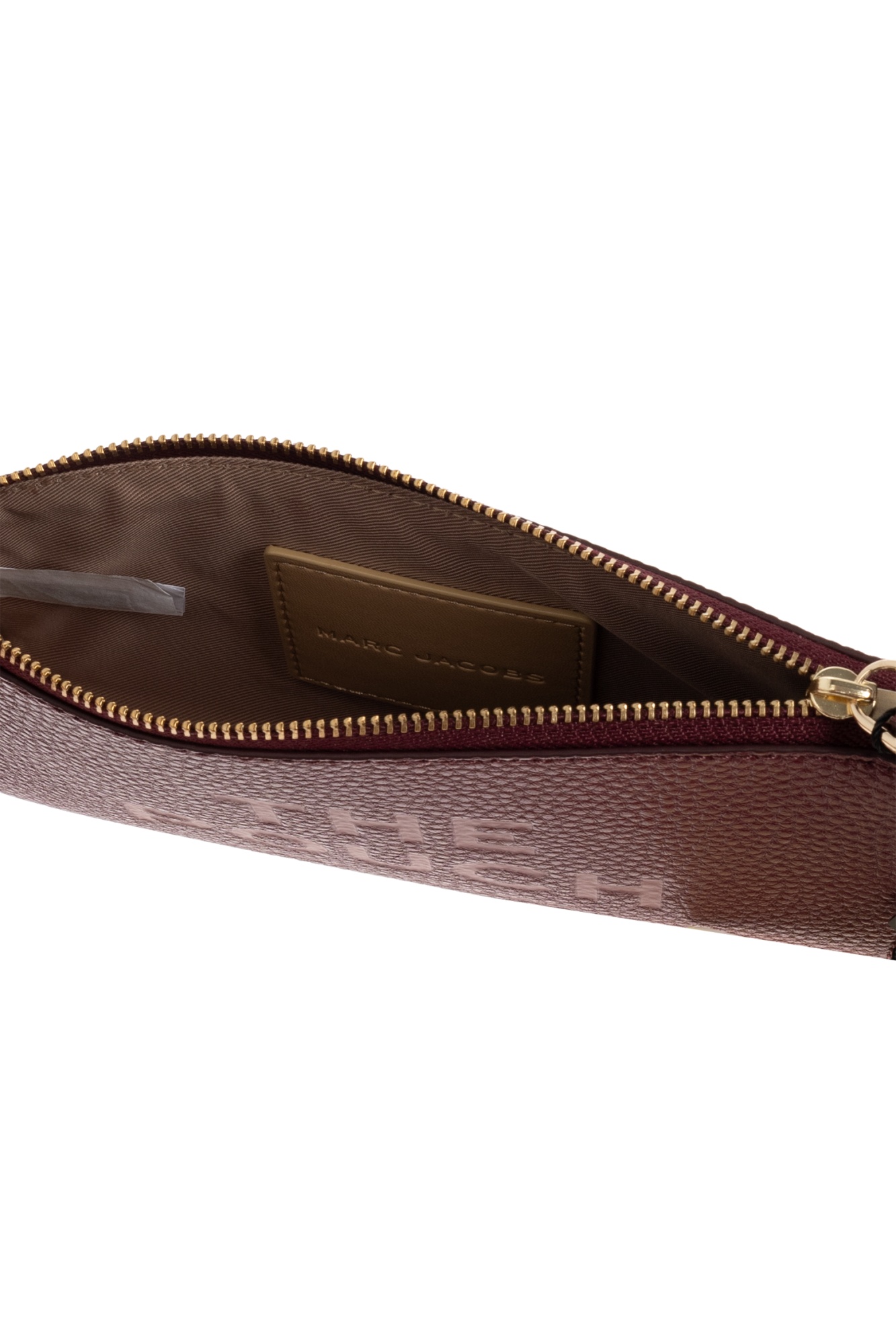 Marc Jacobs Zipper Clutch In Burgundy
