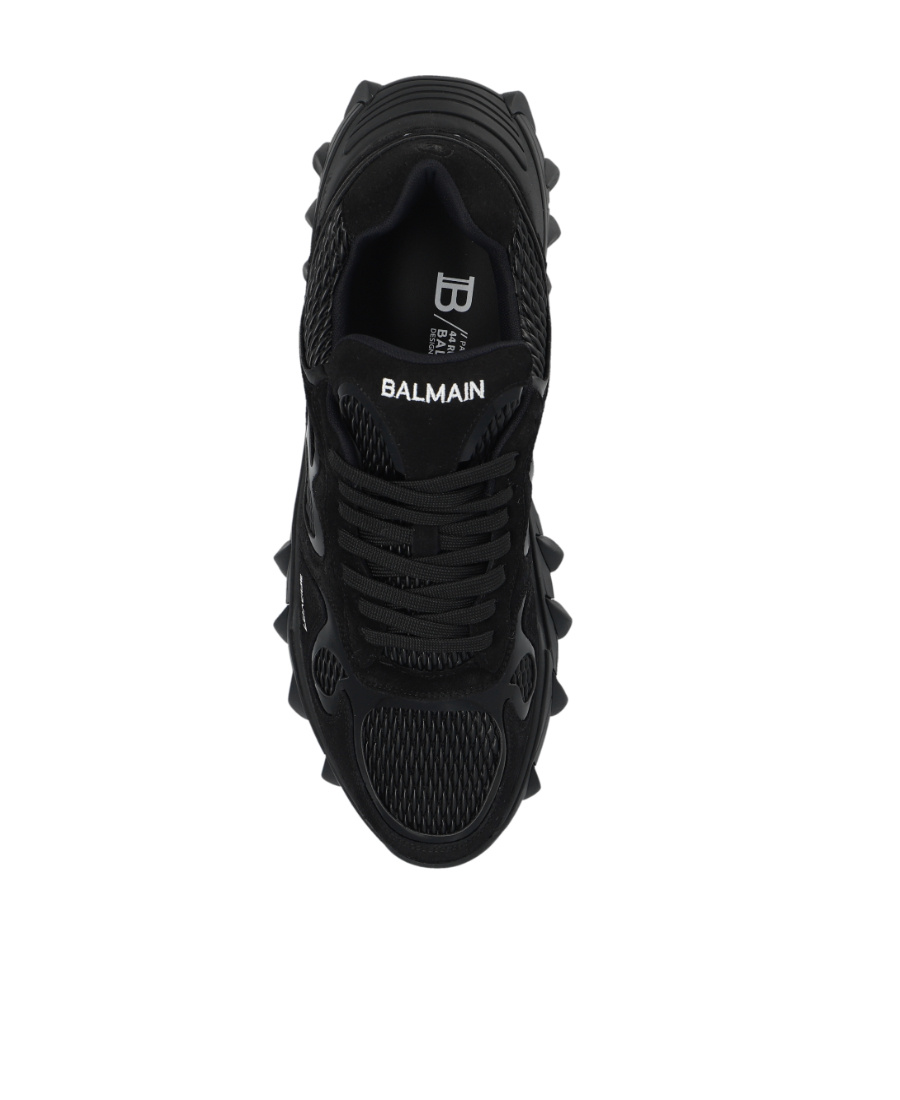 BALMAIN B-EAST TRAINERS IN LEATHER, SUEDE AND MESH
