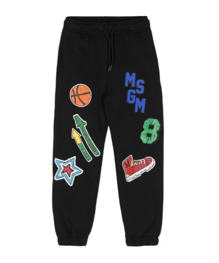 MSGM ILLUSTRATION-STYLE PRINT TRACK PANTS