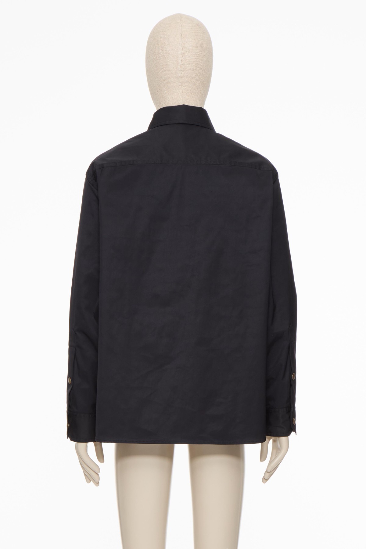 Valentino Garavani Man Shirt Black Size 38 Polyester, Elastomultiester In Black
