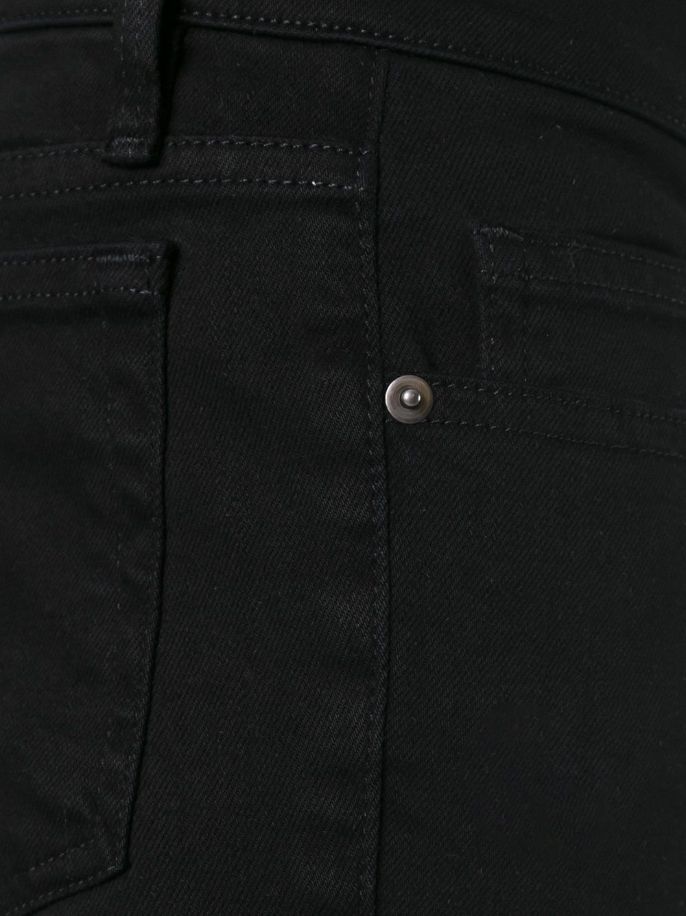 Frame Denim Trousers With Belt Loops In Black