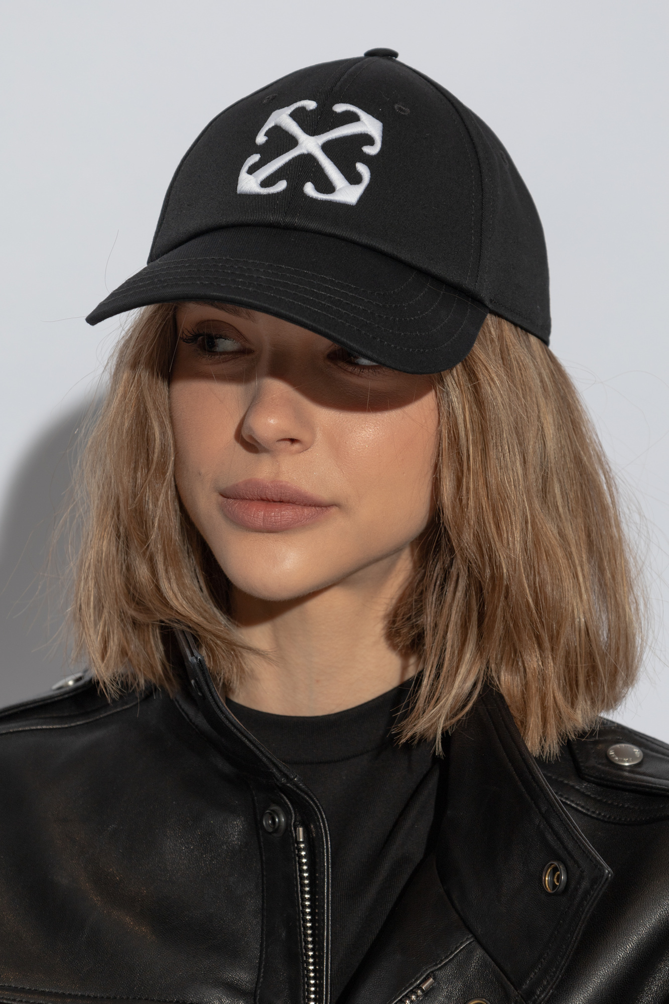 Shop Off-white Arrow Drill-embroidered Baseball Cap In Black