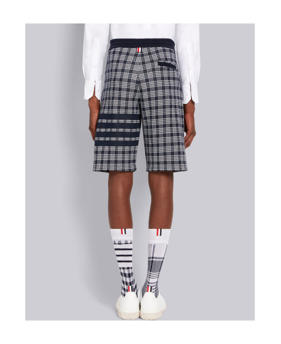 Thom Browne 4-bar Micro Check Track Shorts In Multicolor