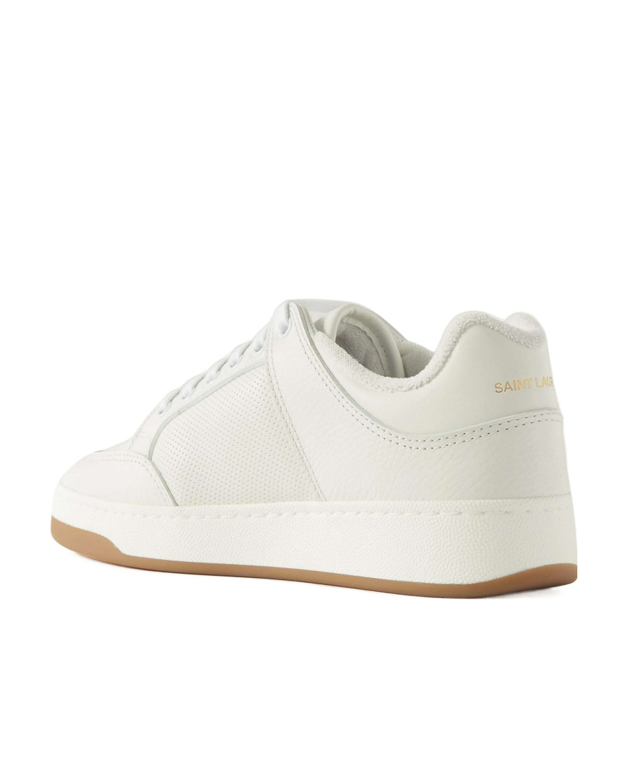 Saint Laurent Leather Sneakers In White