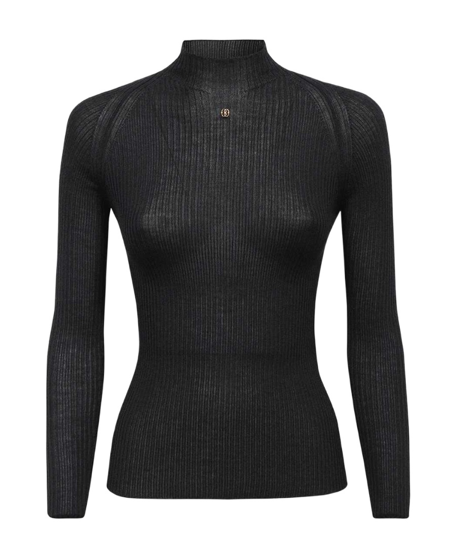 Shop Bally High-neck Long-sleeved Sweater In Black