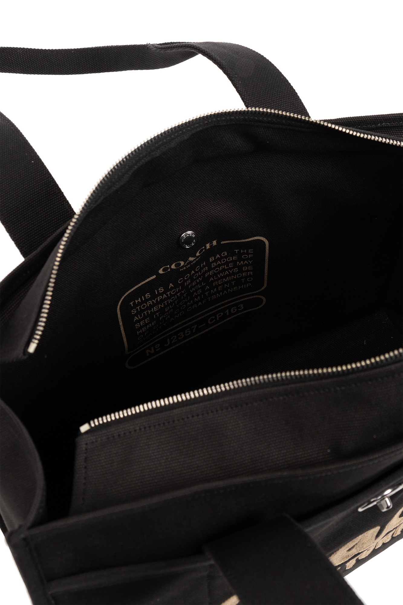 Coach Logo Handbag In Black