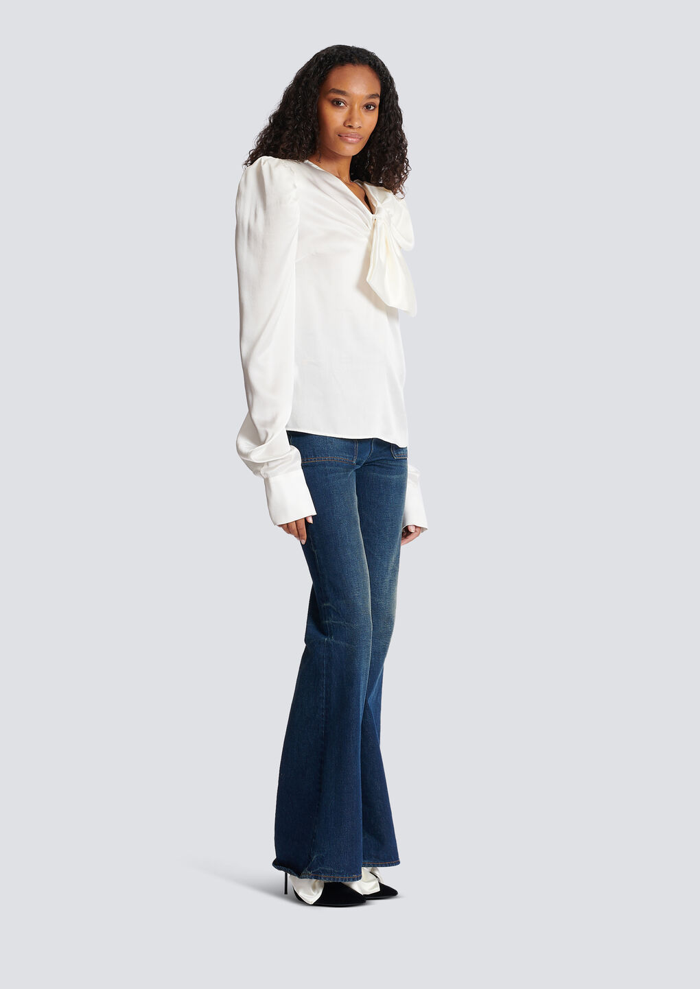 BALMAIN TOP WITH A LARGE BOW