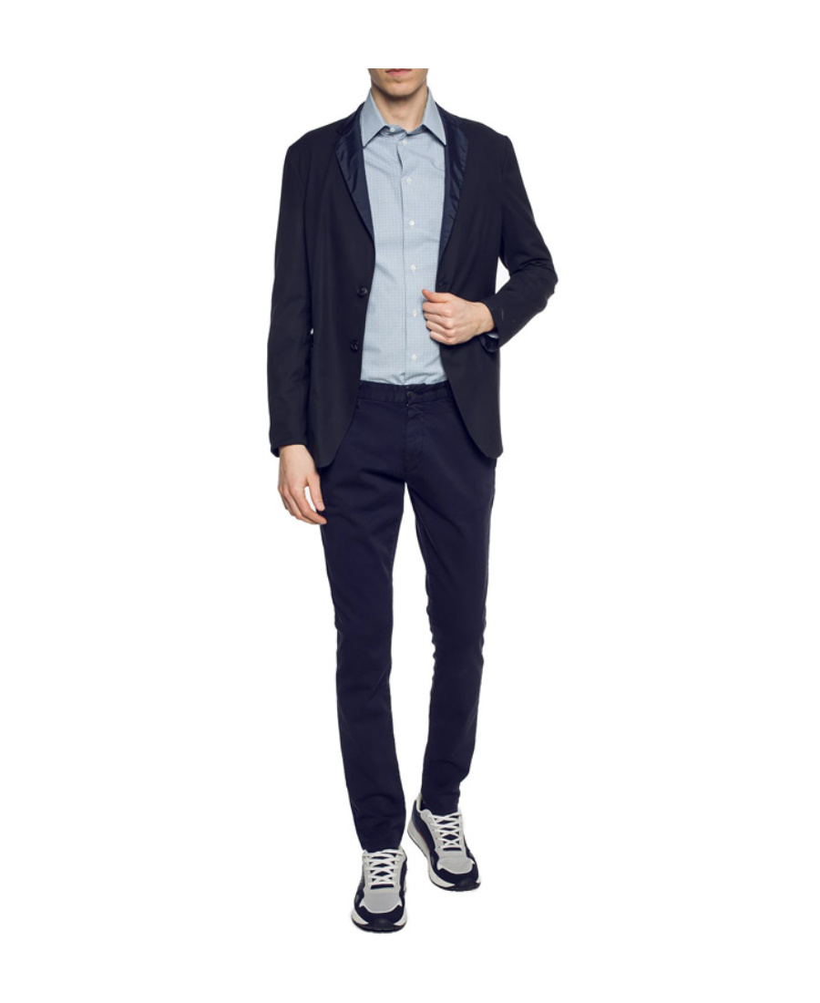 Emporio Armani Double-sided Suit Jacket In Black