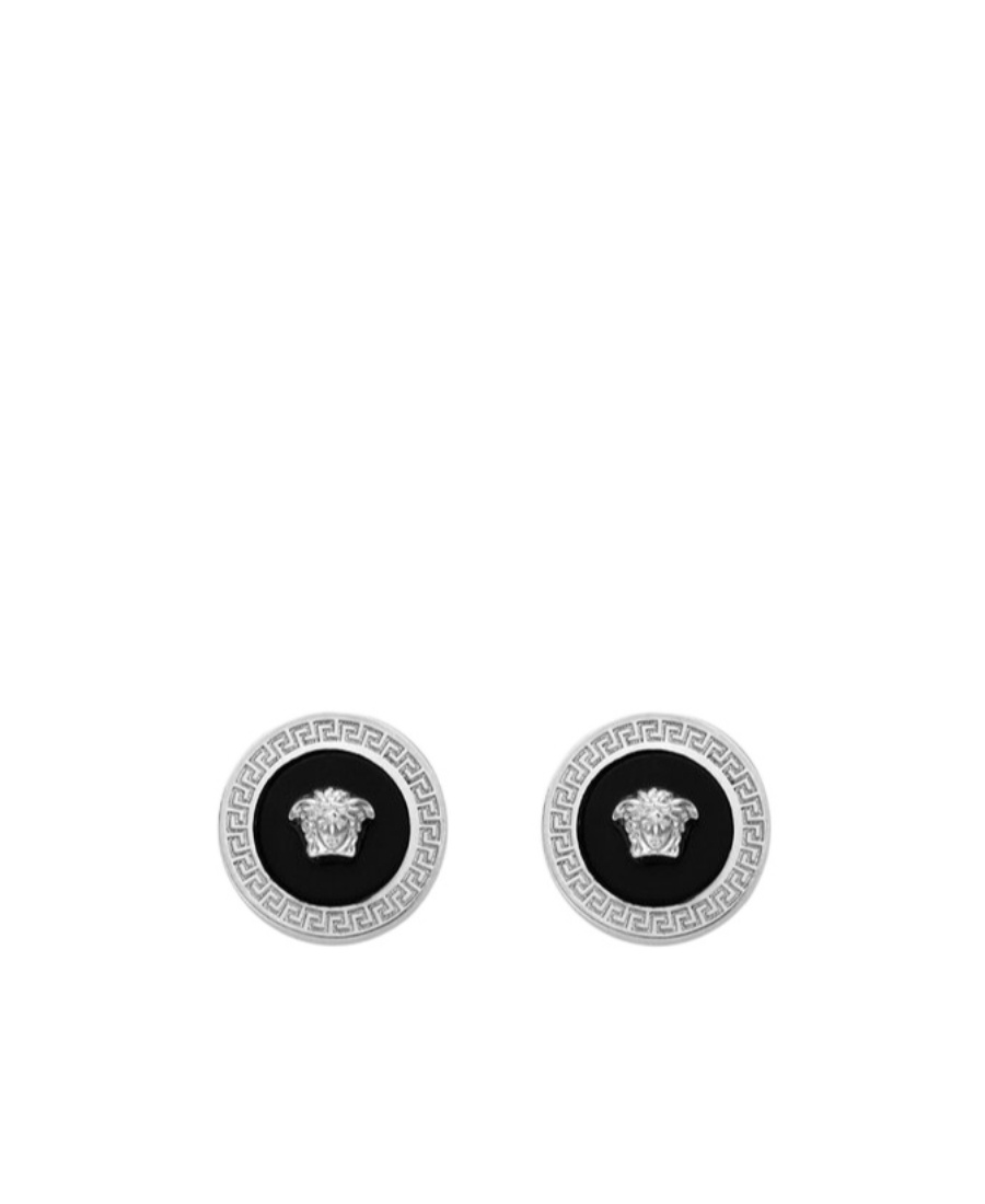 Versace Medusa Stud Earrings In Black