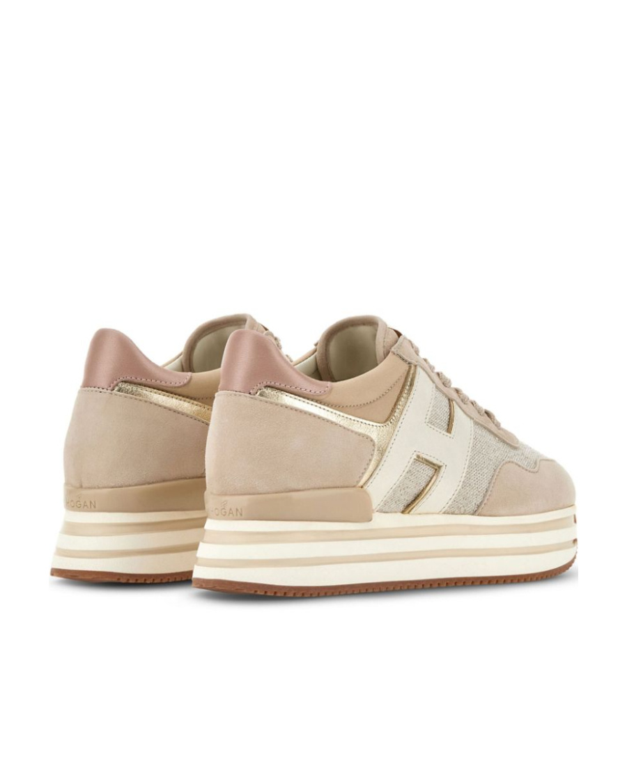 Hogan Midi H483 Plateau-sneakers In Nude