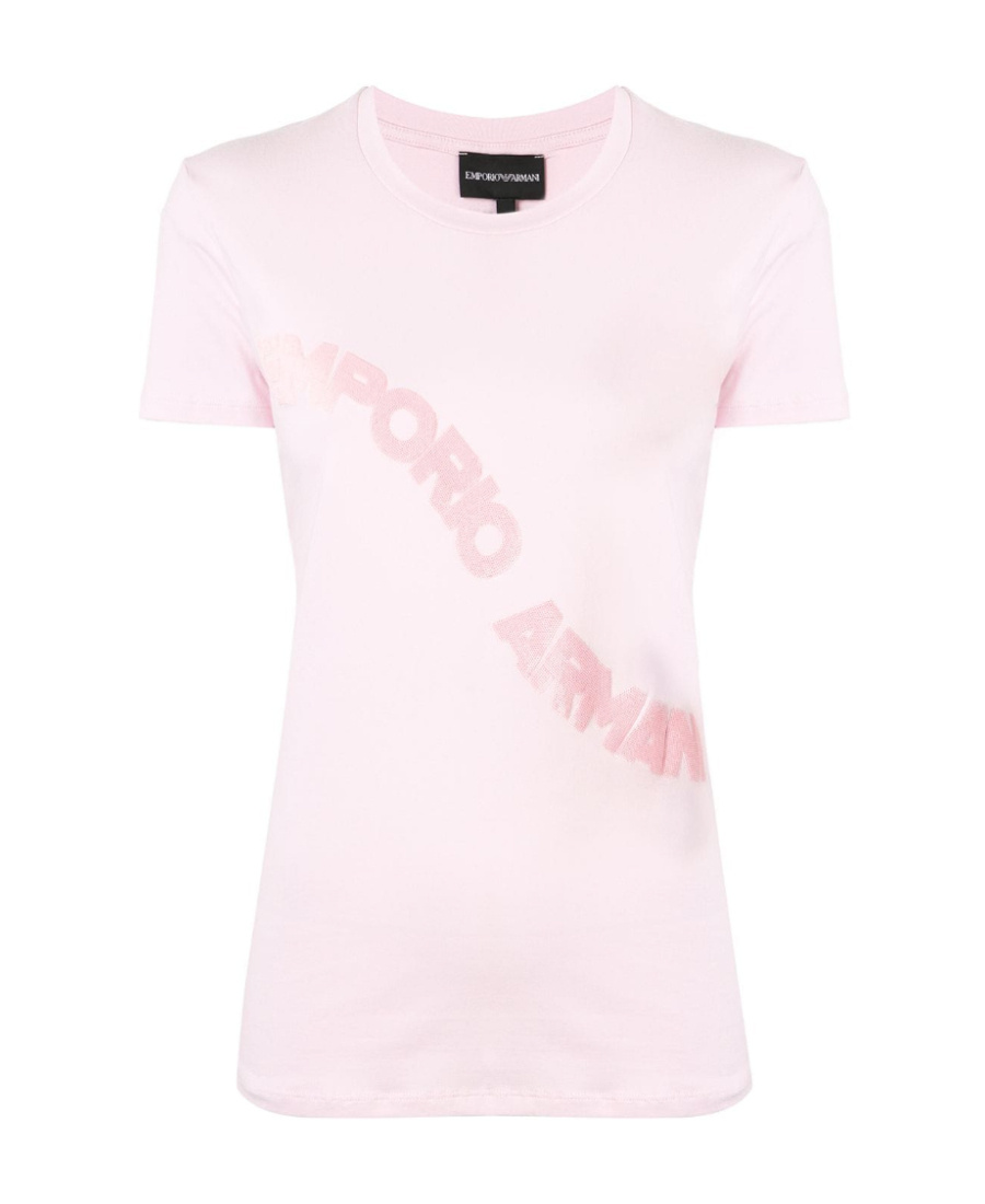 Emporio Armani Logo Short-sleeved T-shirt In Pink