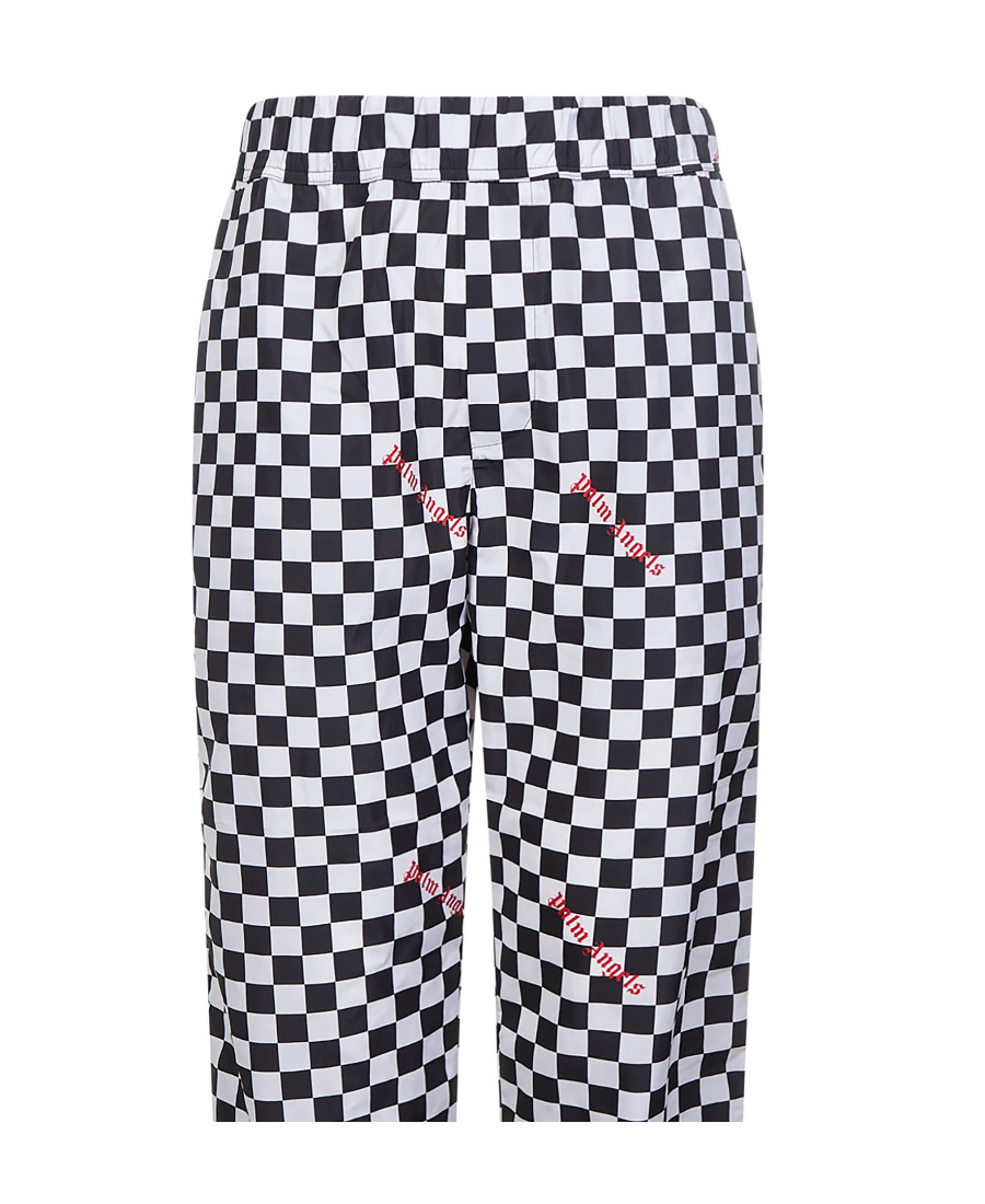 Palm Angels Damier-print Track Pants In Black