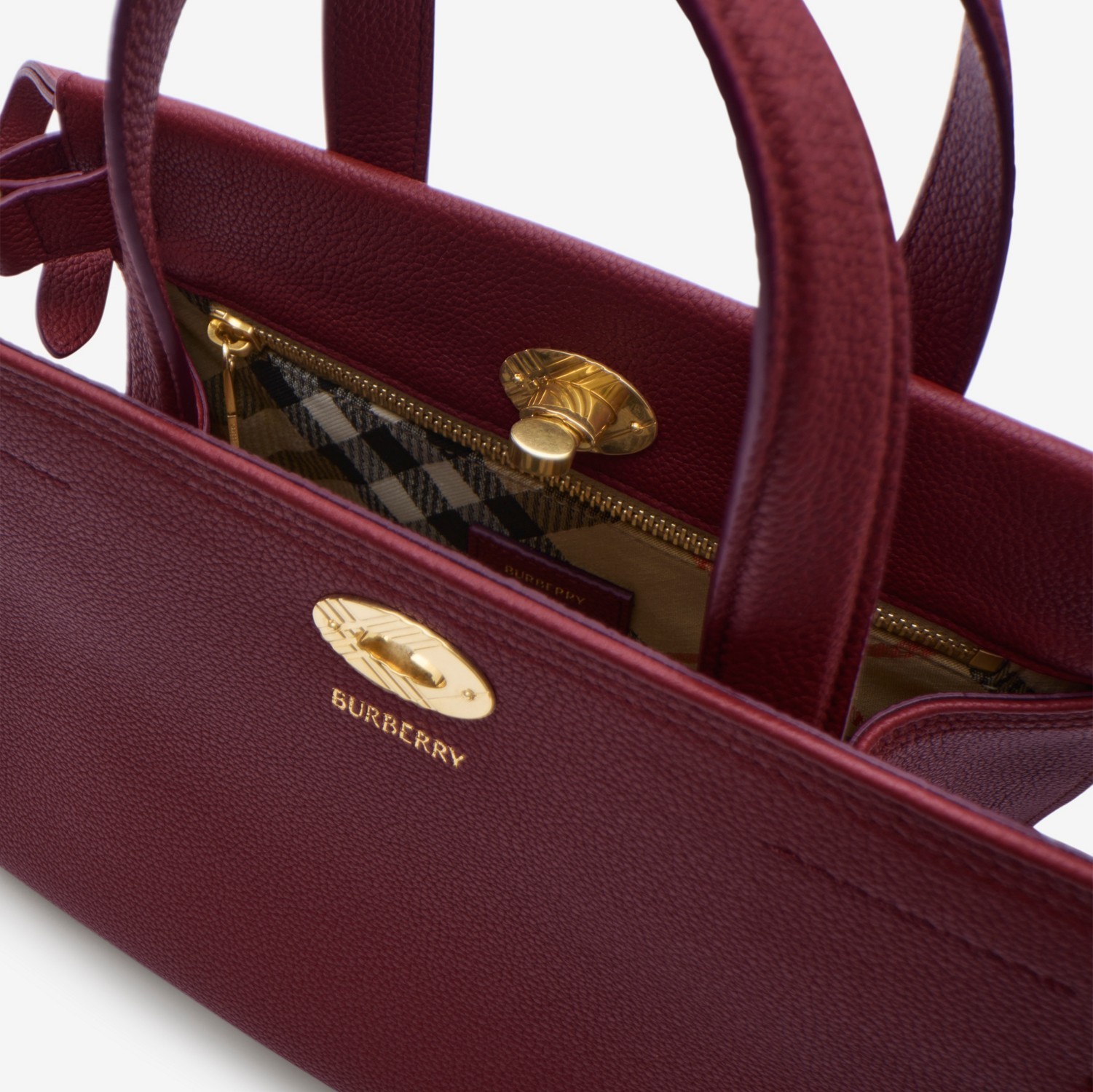 Burberry Womens Punnet Cotswolds Mini Leather Tote Bag