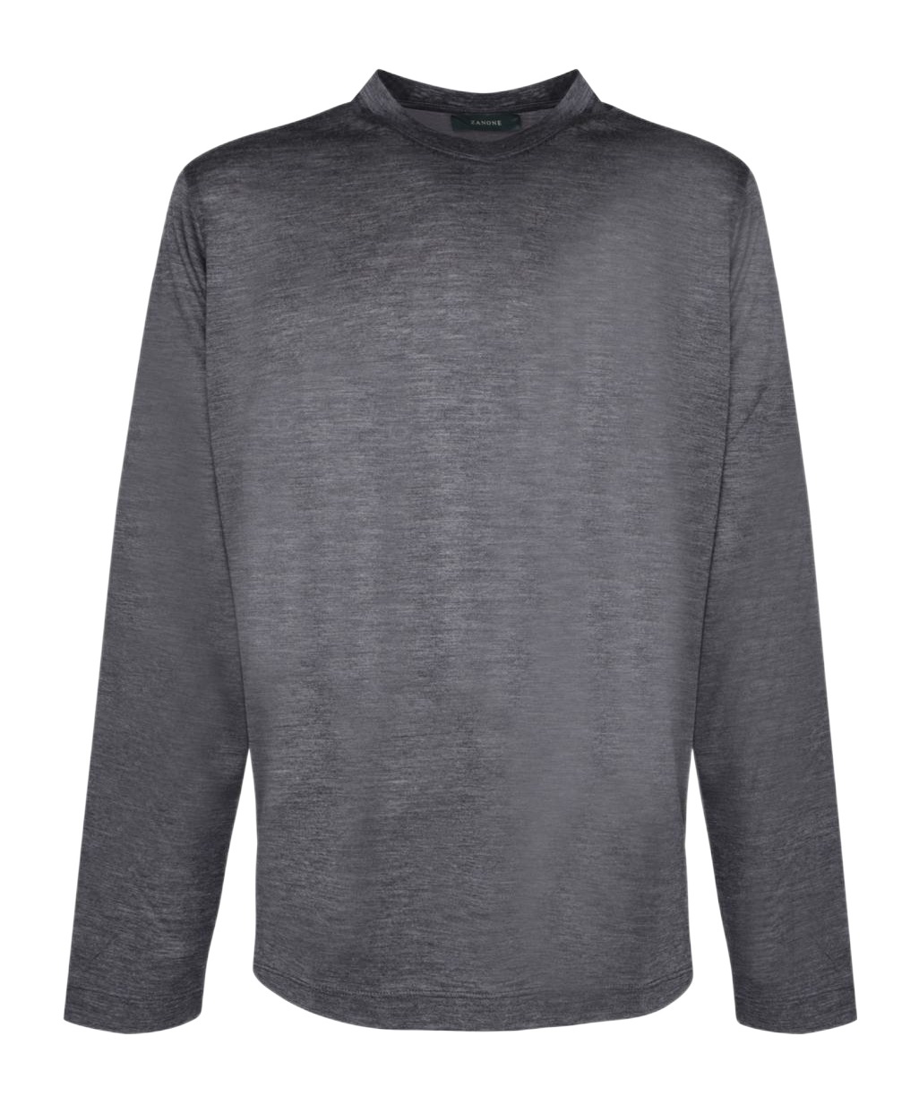 Zanone Dark Grey Slim Long Sleeve T-shirt In Gray