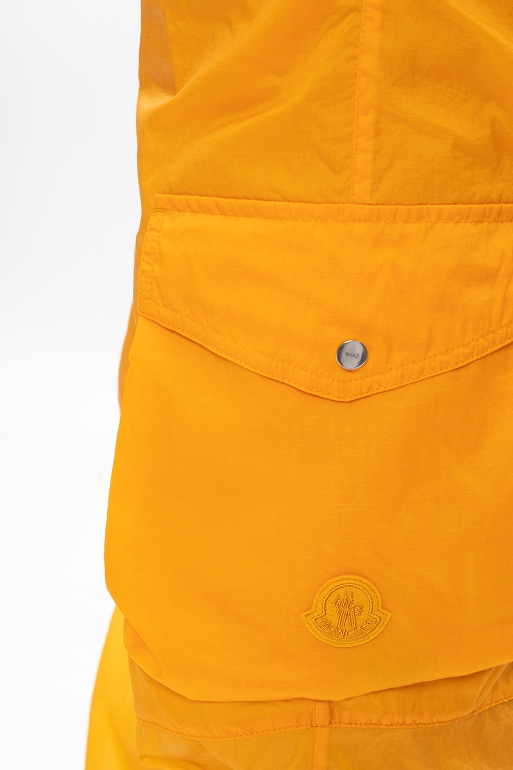 Moncler Zip-detail Wide Cargo Trousers In Yellow
