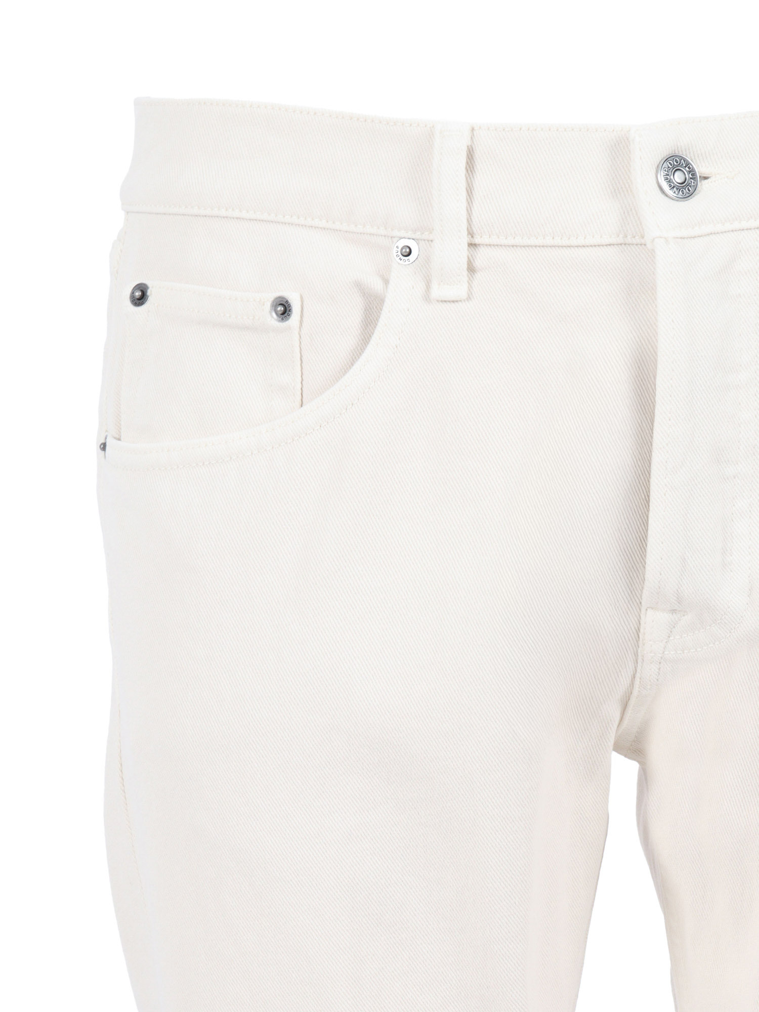 Dondup Denim Trousers With Belt Loops In White