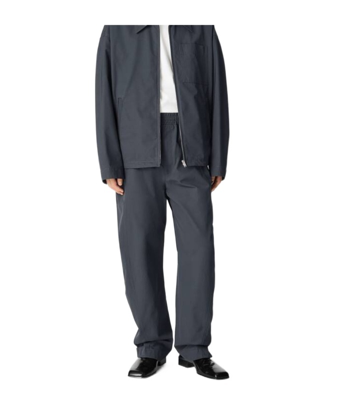 Bottega Veneta Coated Cotton Trousers With Resin Finish In Vulcano