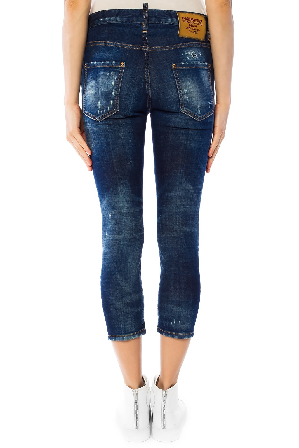 Dsquared2 Ripped Jeans With Details In Black