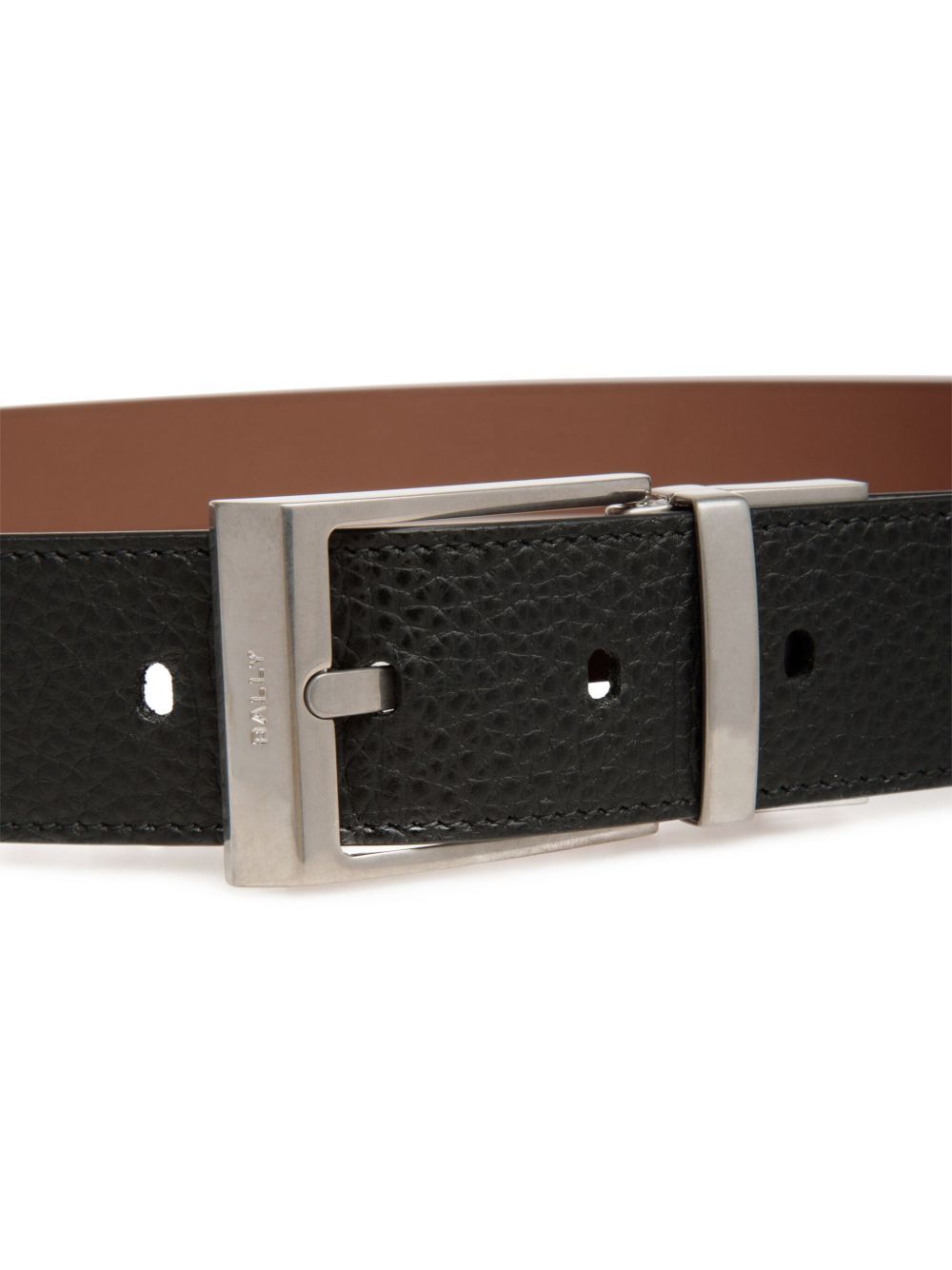 Shop Bally Logo Engraved Belt In Black