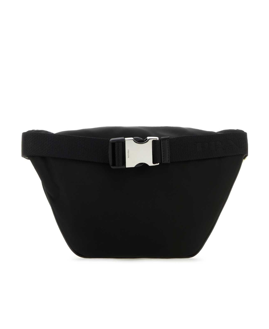 Prada Black Fabric Belt Bag In Black