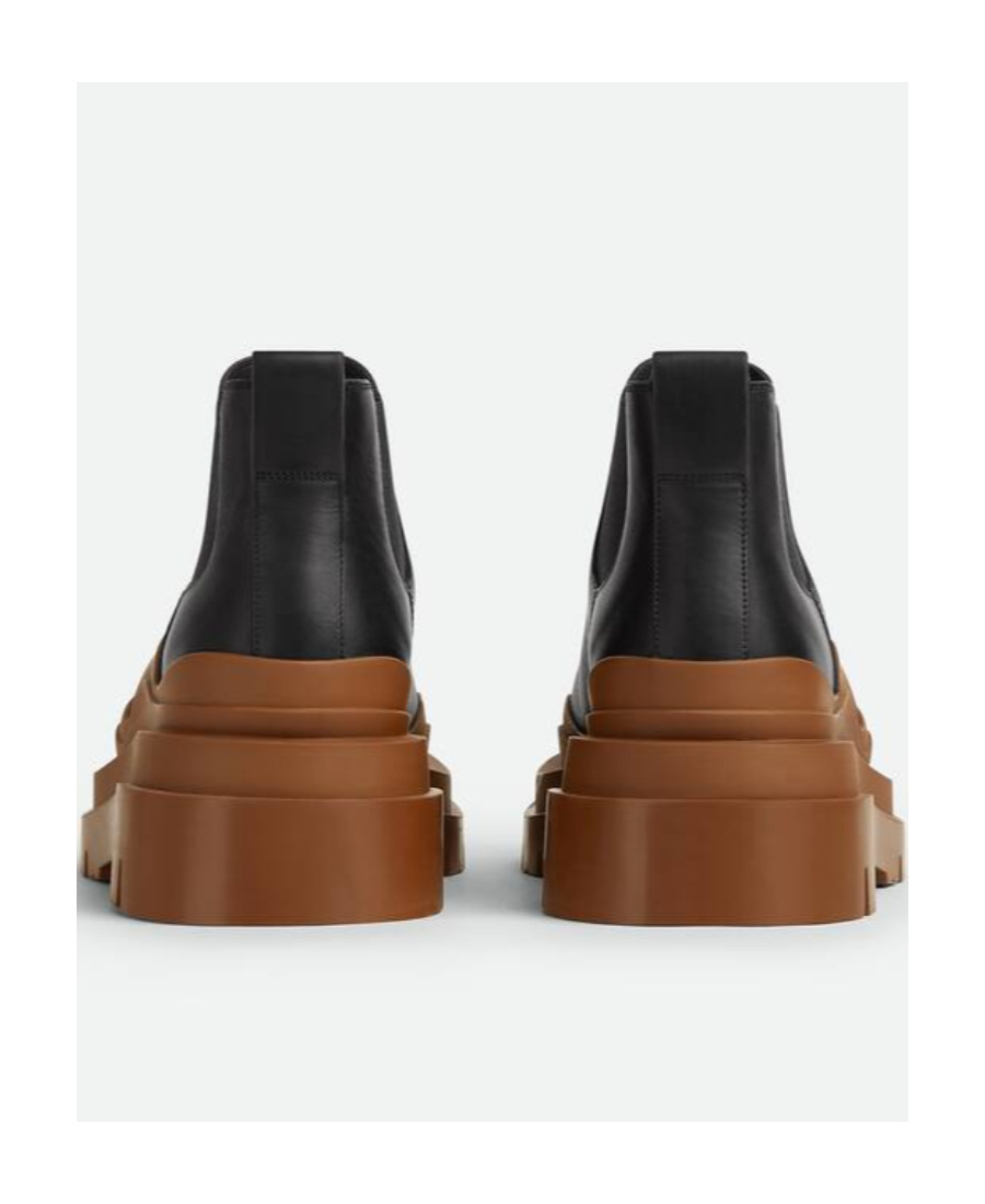 Bottega Veneta Tire Boots In Black/cognac
