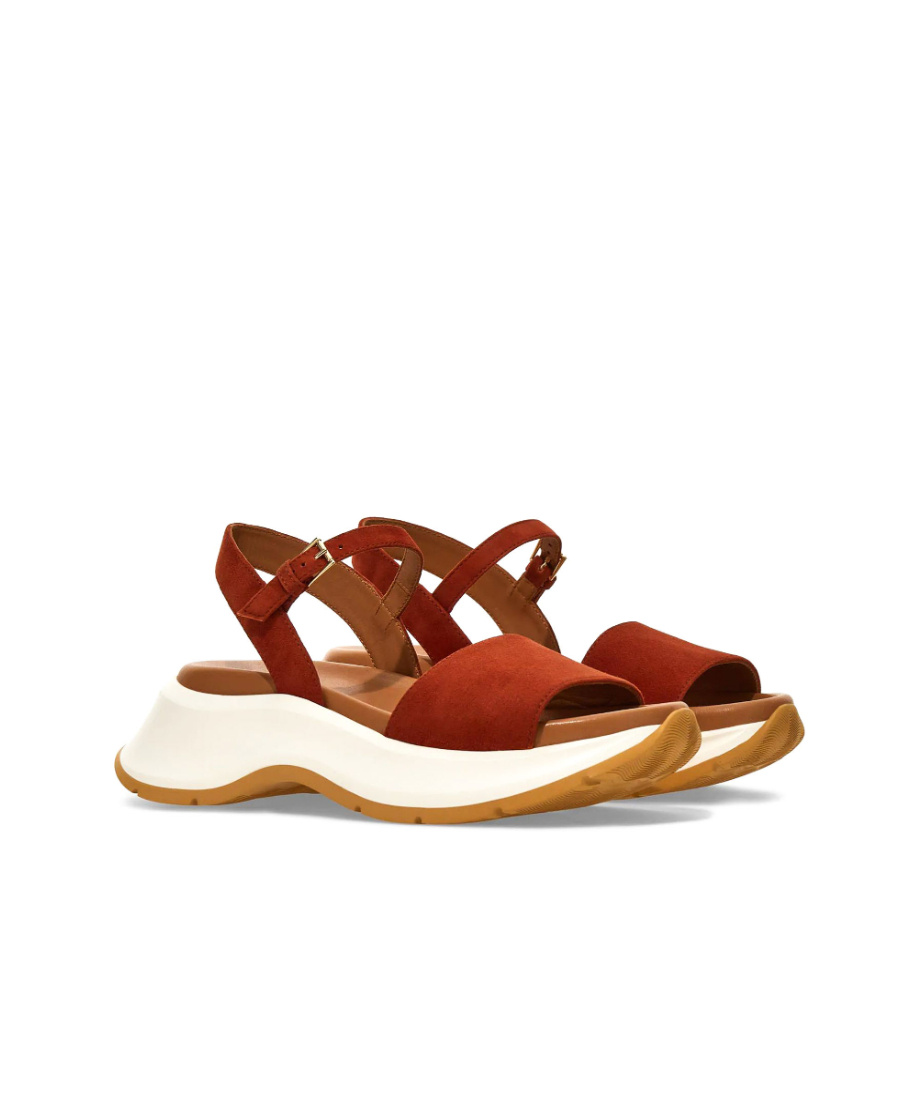 Hogan Suede Leather Sandals In Animal Print