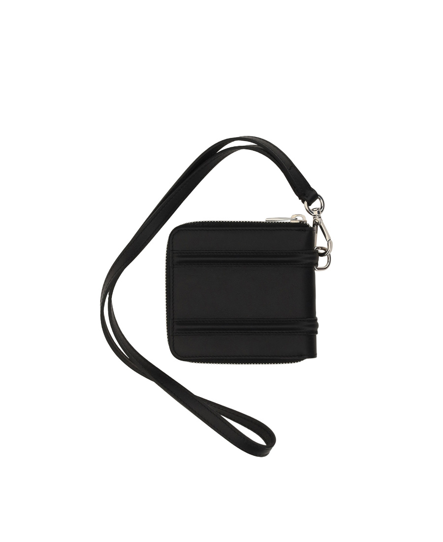 Alexander Mcqueen Zip-up Bifold Leather Wallet In Black