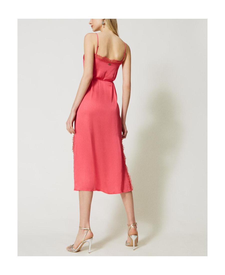 TWINSET LACE-DETAIL TIE-WAIST DRESS