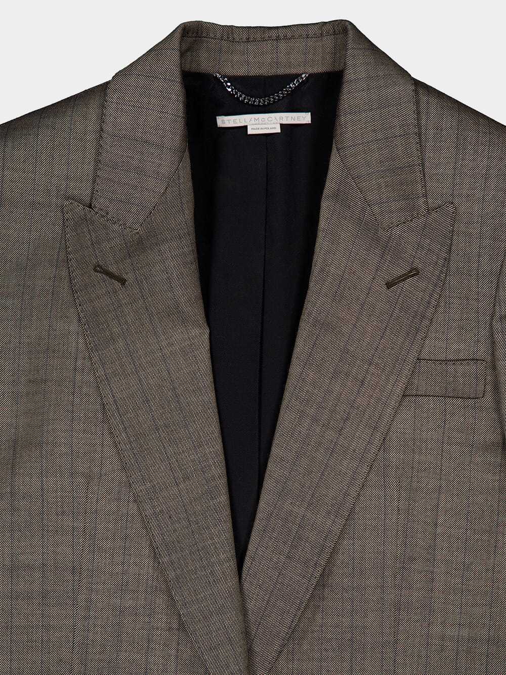 Stella Mccartney Women's Embroidered Wool Oversize Blazer In Green