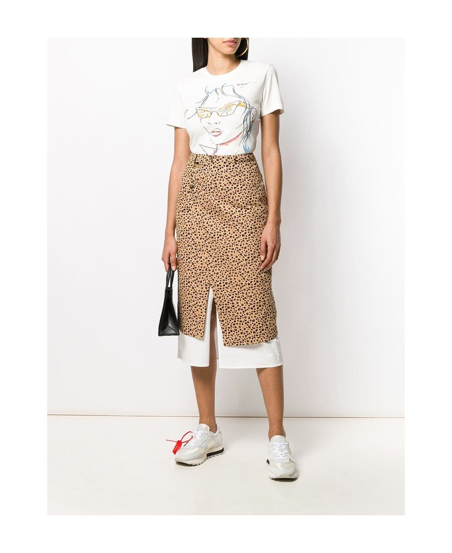 Off-white Logo Character Printed T-shirt In White