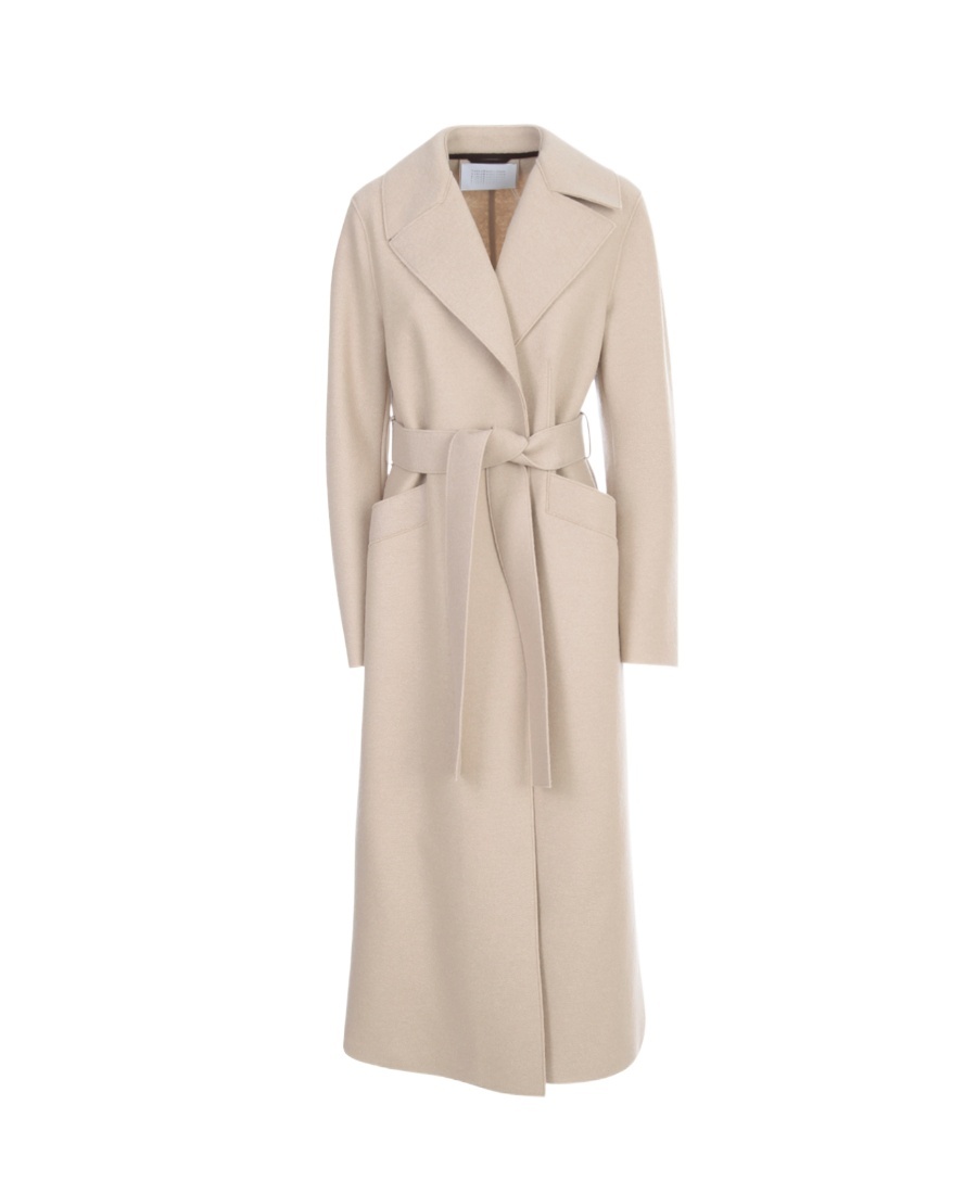HARRIS WHARF LONDON BELTED WOOL COAT