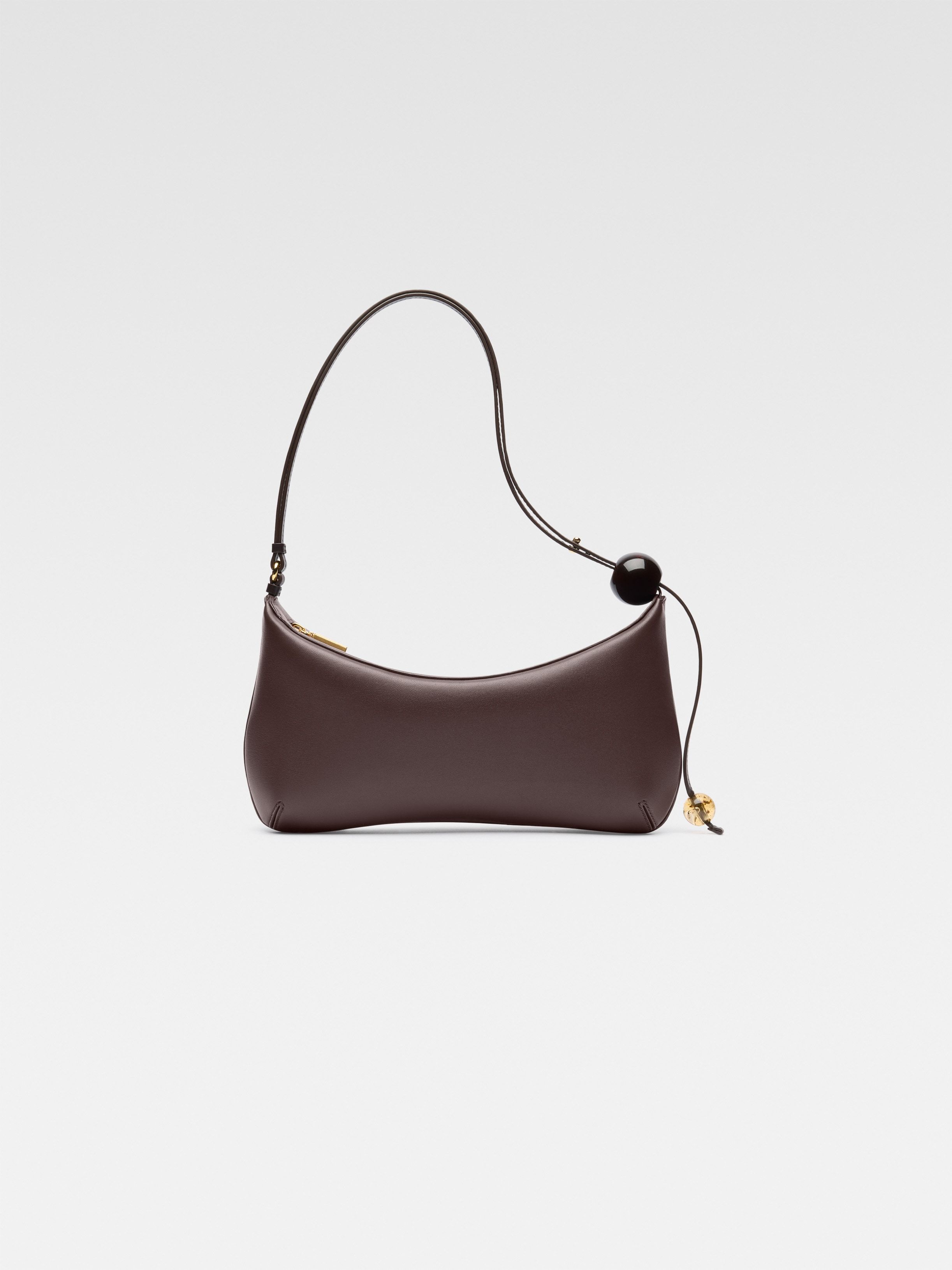 Jacquemus The Large Bisou Perle Shoulder Bag In Brown