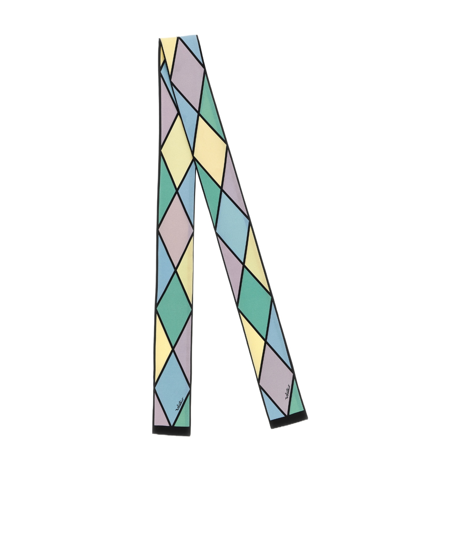 Valentino Geometric Pattern Lightweight Rectangular Scarf In Blue