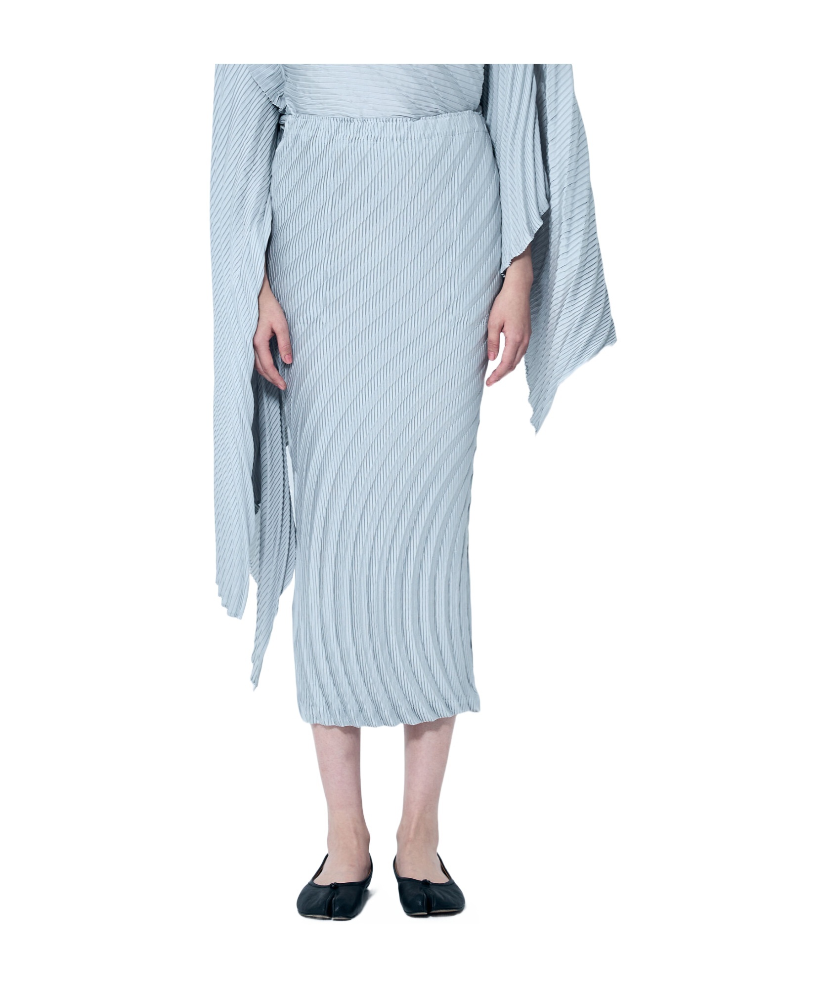 Issey Miyake Pleated Skirts In Blue