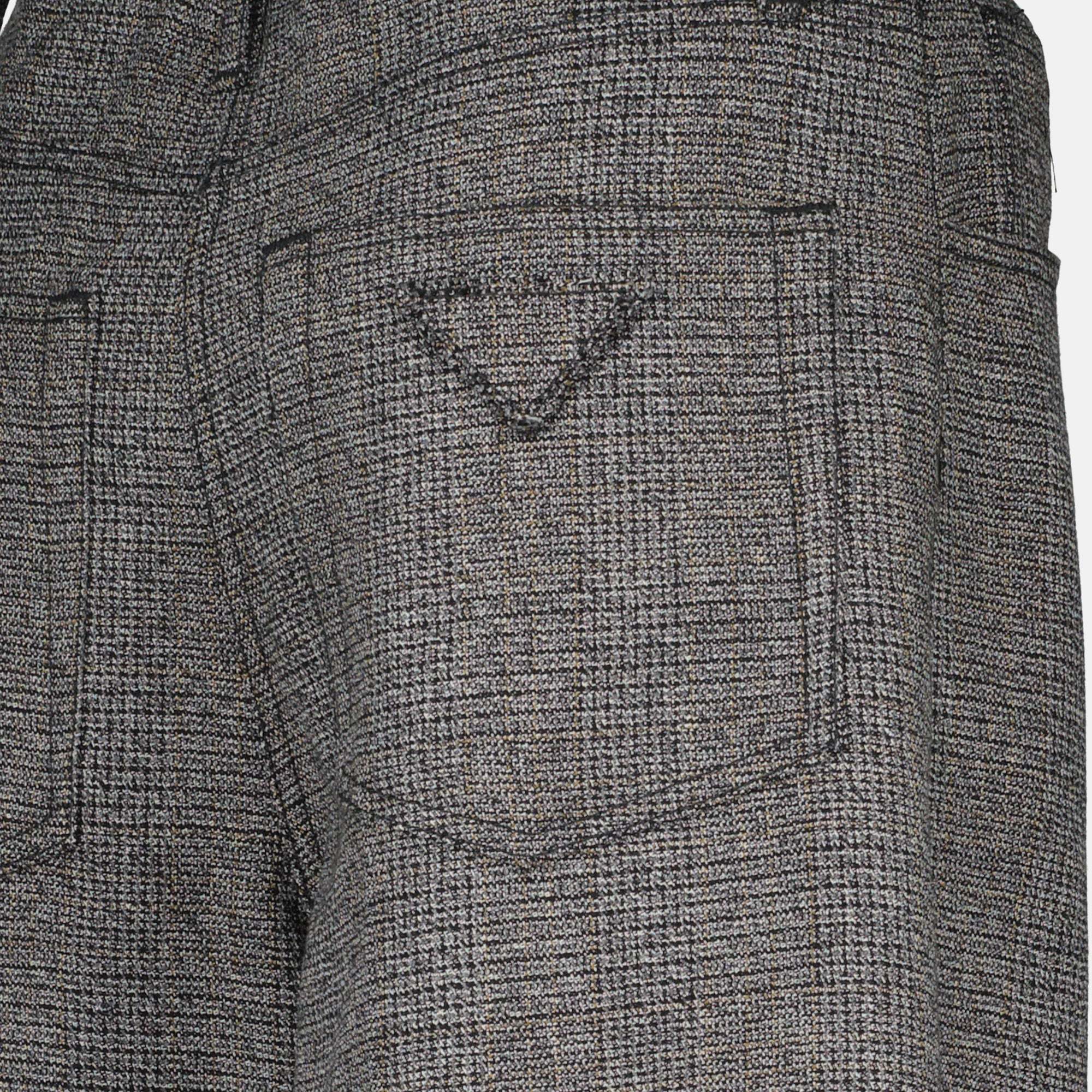 Prada Belt Loops Slacks In Gray
