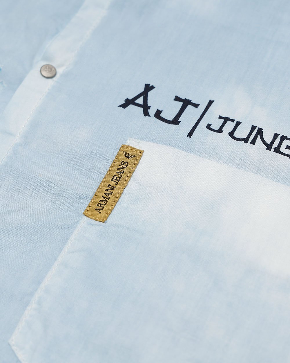 Armani Jeans Logo Detail Shirt In Blue