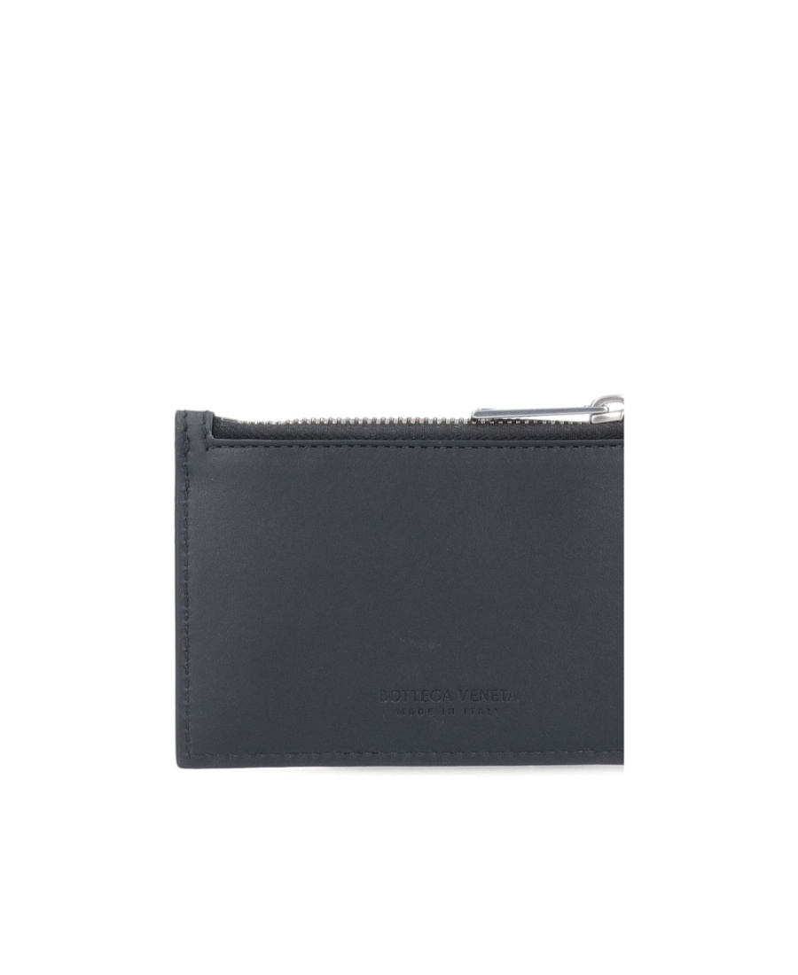 Bottega Veneta Intrecciato Leather Wallet In Blue