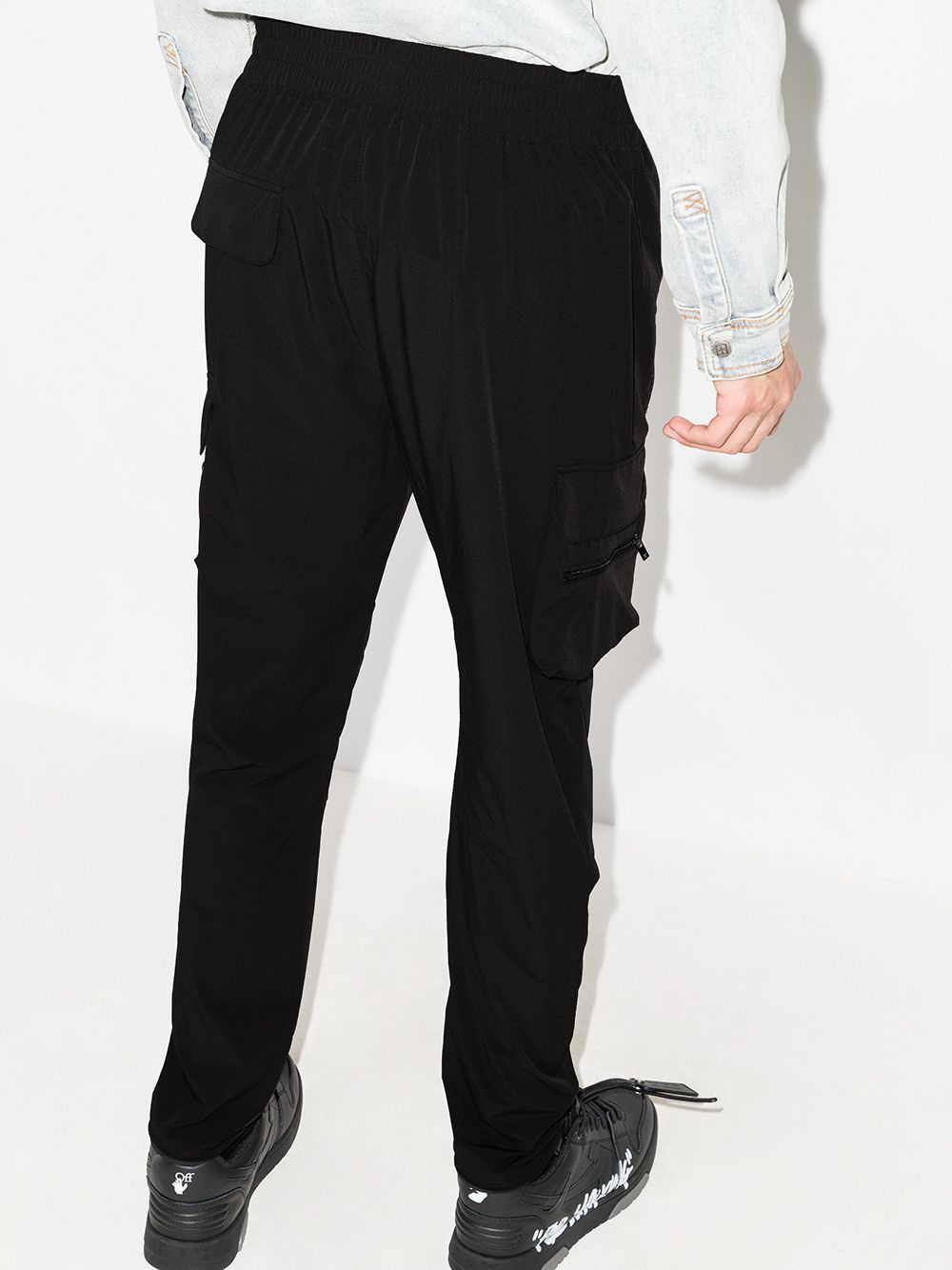 Represent Stretch Nylon Cargo Pant With Pockets In Black