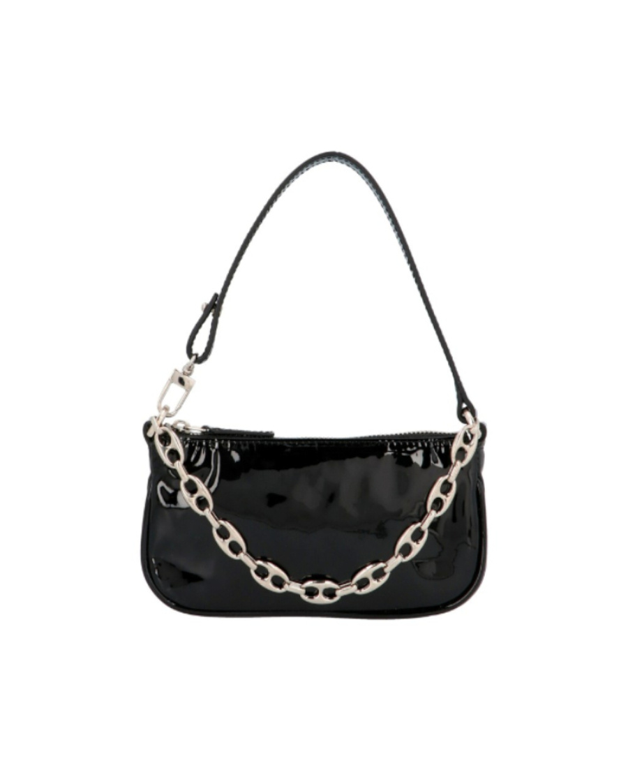 By Far Rachel Chain-linked Mini Shoulder Bag In Black