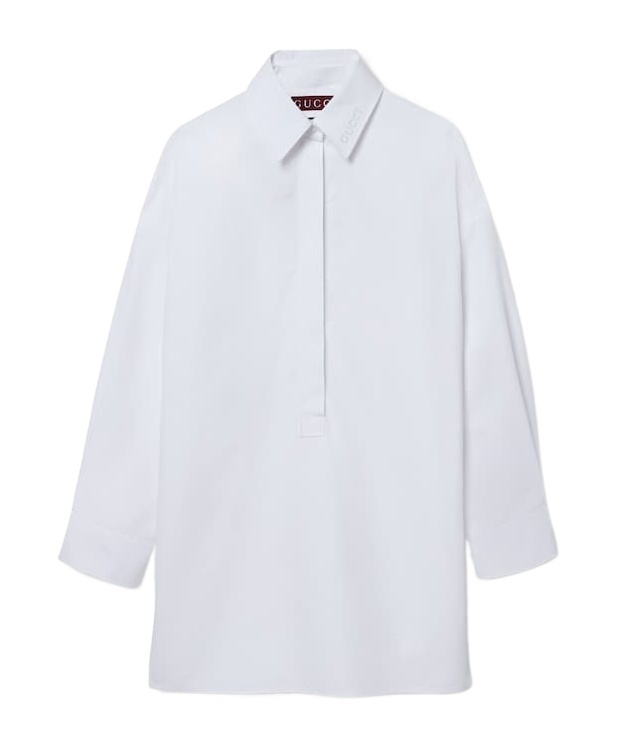 Gucci Cotton Poplin Shirt In White