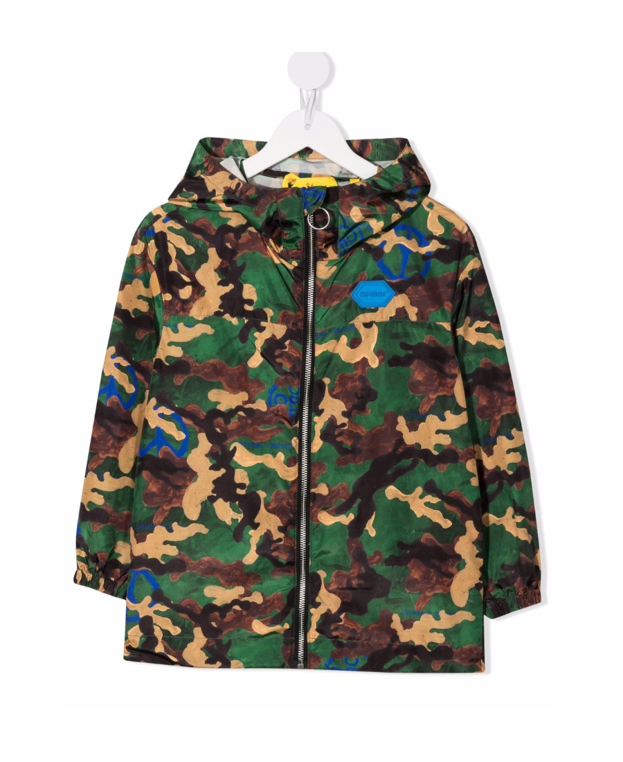 Off-white Camouflage-print Arrows Windbreaker In Multicolor
