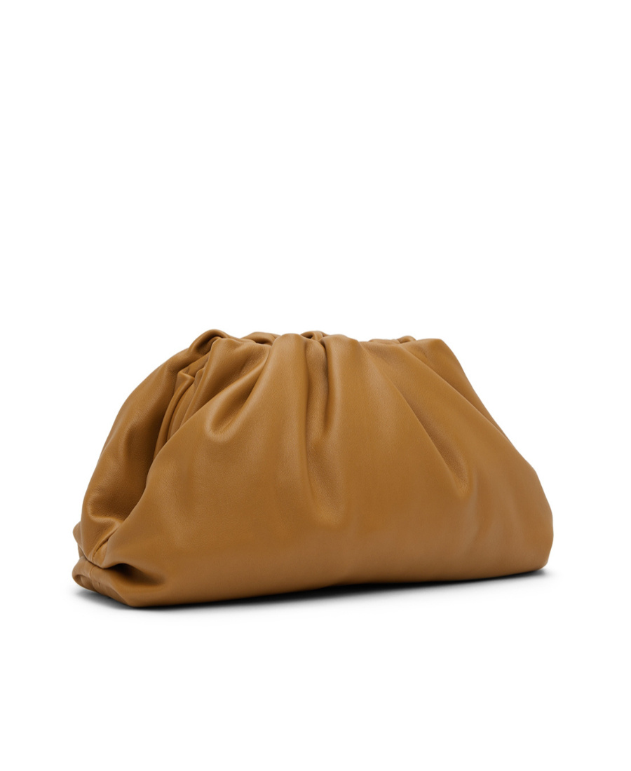 Bottega Veneta Pouch Leather Clutch Bag In Brown